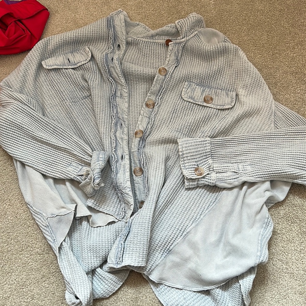 Free people oversized button up